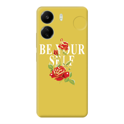 Xiaomi Redmi 13C Be Your Self Yellow Colored Silicone TPU Θήκη