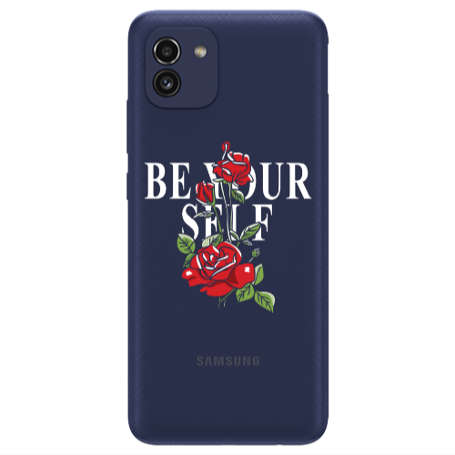 Samsung A03 Be Your Self Transparent Silicone TPU Θήκη