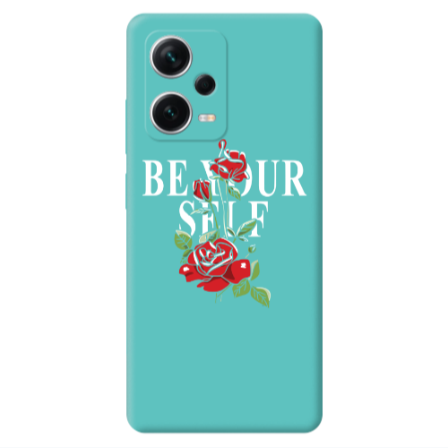 Xiaomi Poco X5 Be Your Self Turquoise Colored Silicone TPU Θήκη