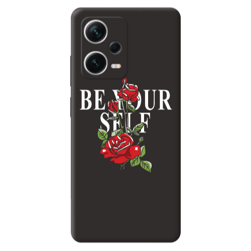 Xiaomi Poco X5 Be Your Self Black Colored Silicone TPU Θήκη