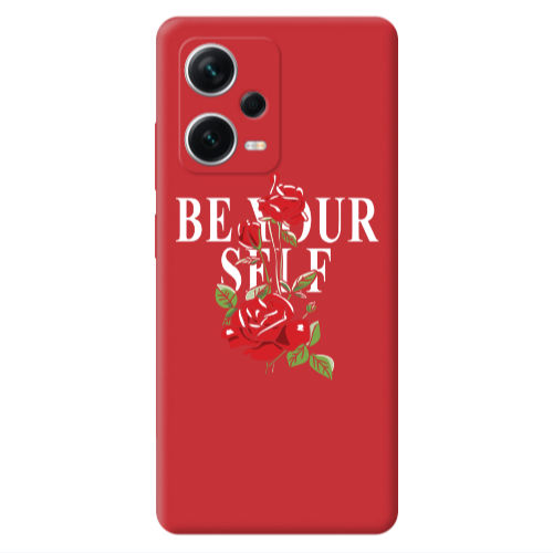 Xiaomi Poco X5 Be Your Self Red Colored Silicone TPU Θήκη
