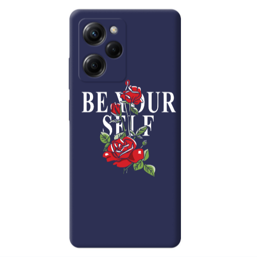 Xiaomi Poco X5 Pro Be Your Self Dark blue Colored Silicone TPU Θήκη