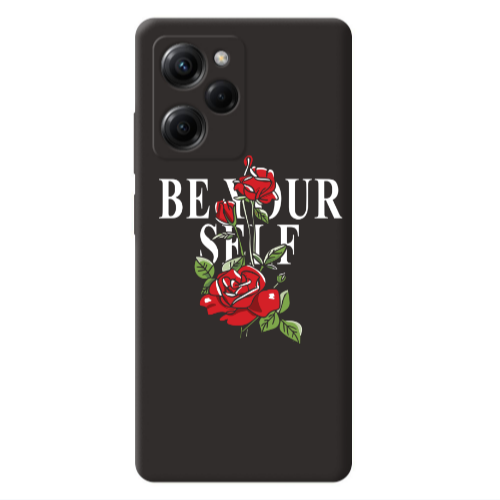 Xiaomi Poco X5 Pro Be Your Self Black Colored Silicone TPU Θήκη