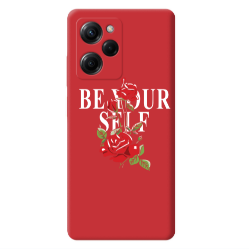 Xiaomi Poco X5 Pro Be Your Self Red Colored Silicone TPU Θήκη
