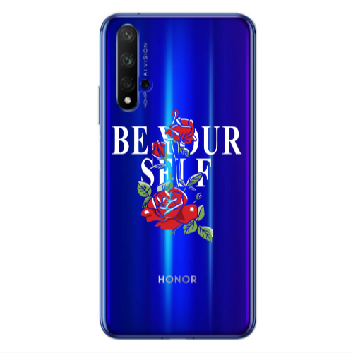Huawei Nova 5 T Be Your Self Transparent Silicone TPU Θήκη