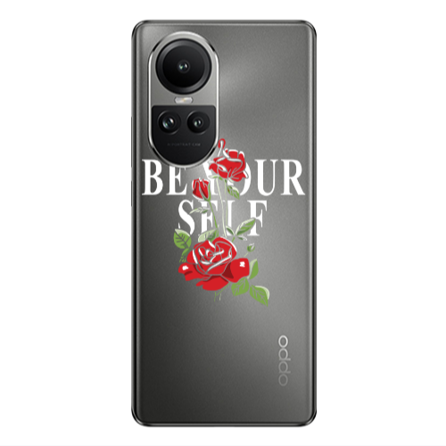 Oppo Reno10 5G Be Your Self Transparent Silicone TPU Θήκη