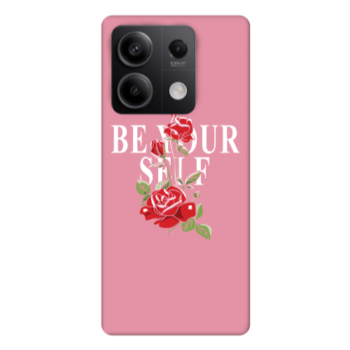 Xiaomi Redmi Note 13 5G Be Your Self Pink Colored Silicone TPU Θήκη
