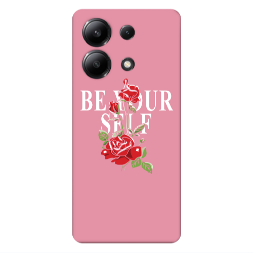 Xiaomi Redmi Note 13 4G Be Your Self Pink Colored Silicone TPU Θήκη