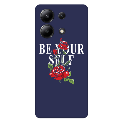 Xiaomi Redmi Note 13 4G Be Your Self Dark blue Colored Silicone TPU Θήκη