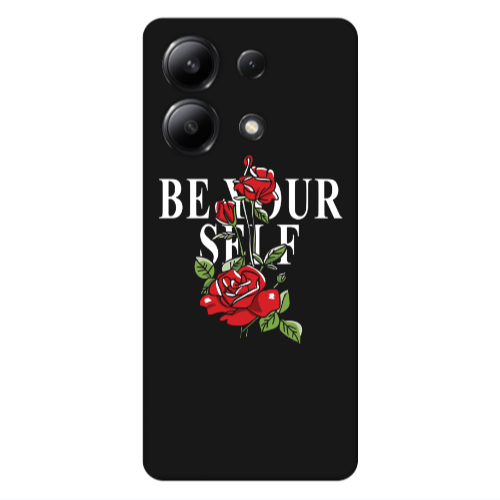Xiaomi Redmi Note 13 4G Be Your Self Black Colored Silicone TPU Θήκη