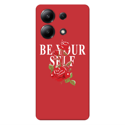 Xiaomi Redmi Note 13 4G Be Your Self Red Colored Silicone TPU Θήκη