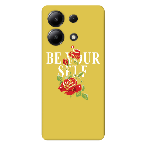 Xiaomi Redmi Note 13 4G Be Your Self Yellow Colored Silicone TPU Θήκη