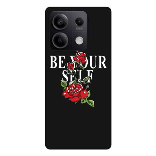 Xiaomi Redmi Note 13Pro 5G Be Your Self Black Colored Silicone TPU Θήκη