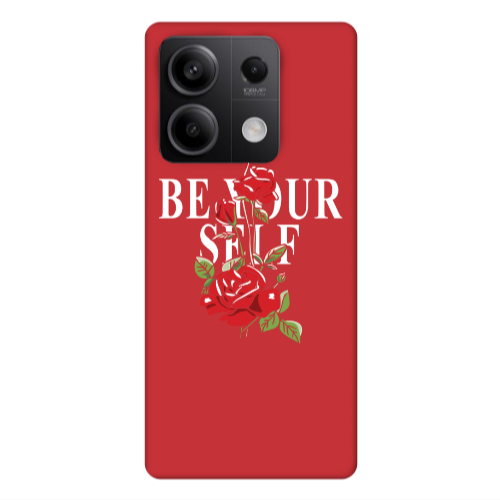 Xiaomi Redmi Note 13Pro 5G Be Your Self Red Colored Silicone TPU Θήκη