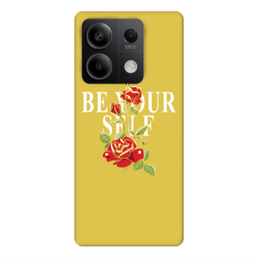 Xiaomi Redmi Note 13Pro 5G Be Your Self Yellow Colored Silicone TPU Θήκη