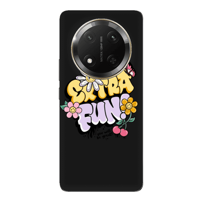 Honor Magic 7 Lite Extra Fun Black Colored Silicone TPU Θήκη