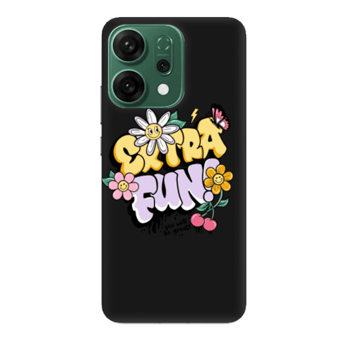 Oppo RENO 14 Extra Fun Black Colored Silicone TPU Θήκη