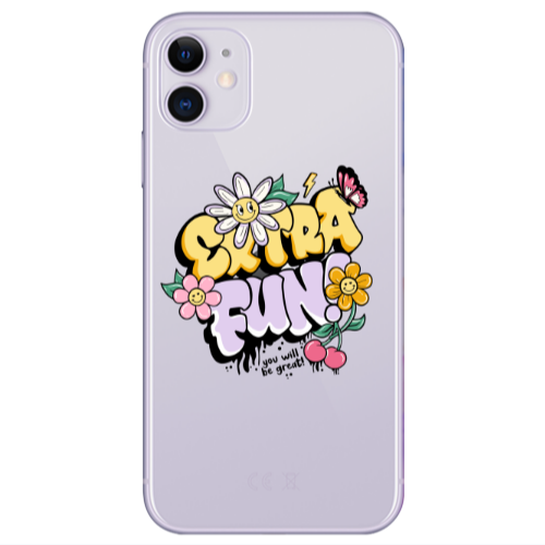 Apple iPhone 11  Extra Fun Transparent Silicone TPU Θήκη
