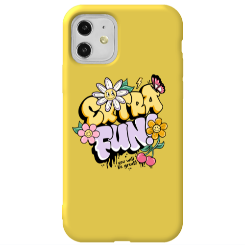 Apple iPhone 11  Extra Fun Yellow Colored Silicone TPU Θήκη