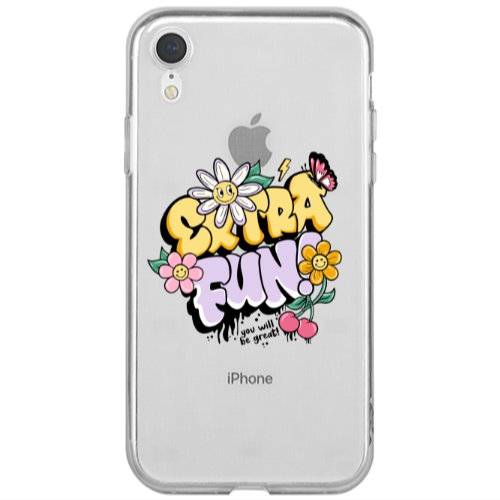 Apple iPhone Xr Extra Fun Transparent Silicone TPU Θήκη