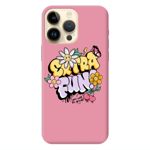 Apple iPhone 13 Pro Max Extra Fun Pink Colored Silicone TPU Θήκη