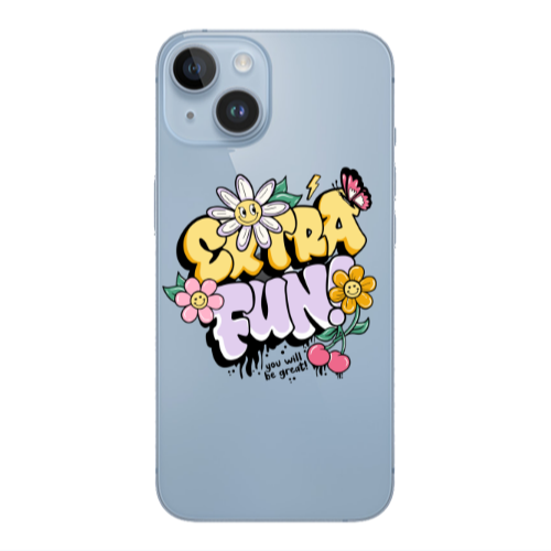 Apple iPhone 14  Extra Fun Transparent Silicone TPU Θήκη