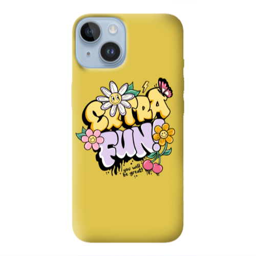 Apple iPhone 14 Plus Extra Fun Yellow Colored Silicone TPU Θήκη