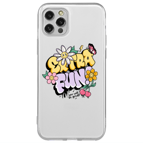 Apple iPhone 12 Pro Extra Fun Transparent Silicone TPU Θήκη