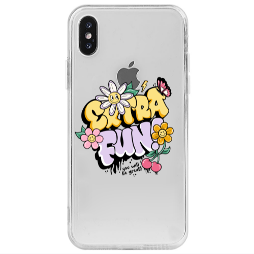 Apple iPhone Xs Max Extra Fun Transparent Silicone TPU Θήκη