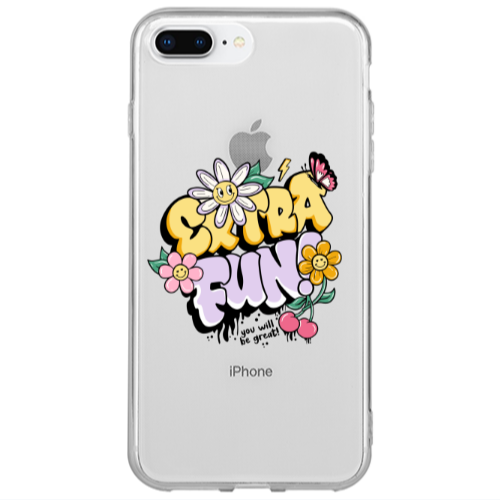 Apple iPhone 7 Plus Extra Fun Transparent Silicone TPU Θήκη