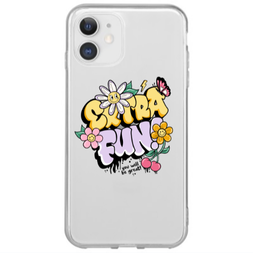 Apple iPhone 12 Mini Extra Fun Transparent Silicone TPU Θήκη
