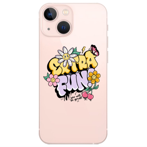 Apple iPhone 13 Mini Extra Fun Transparent Silicone TPU Θήκη