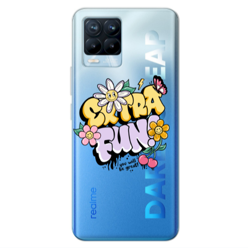 Realme 8 Pro Extra Fun Transparent Silicone TPU Θήκη
