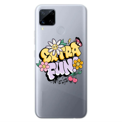 Realme C25S Extra Fun Transparent Silicone TPU Θήκη