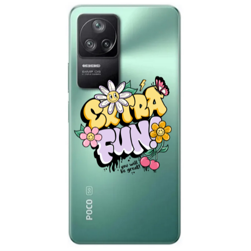 Xiaomi Poco F4 Extra Fun Transparent Silicone TPU Θήκη
