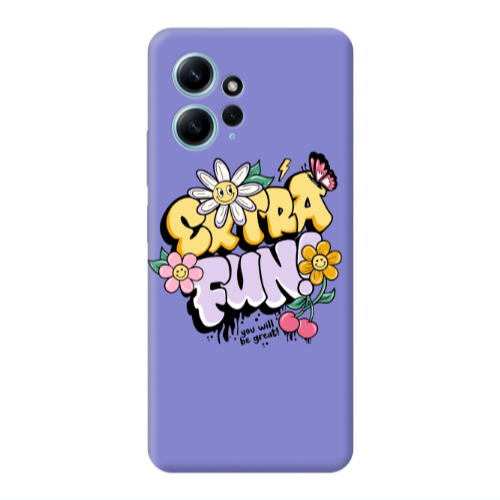 Xiaomi Redmi Note 12 4G Extra Fun Purple Colored Silicone TPU Θήκη