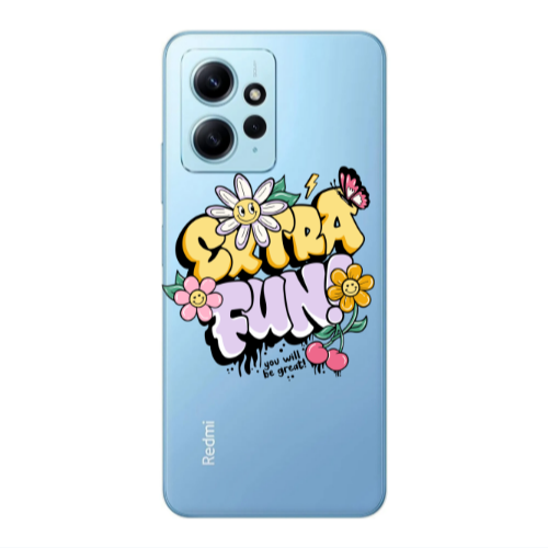 Xiaomi Redmi Note 12 4G Extra Fun Transparent Silicone TPU Θήκη