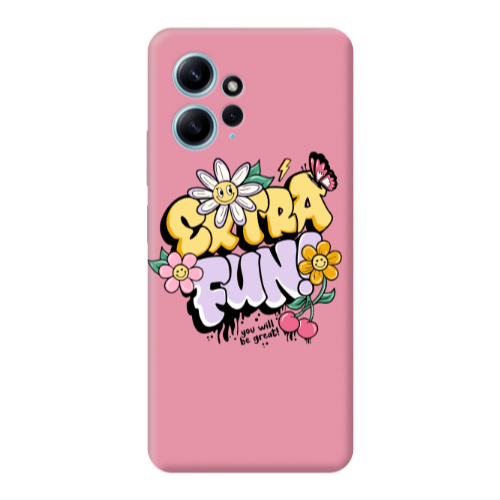 Xiaomi Redmi Note 12 4G Extra Fun Pink Colored Silicone TPU Θήκη