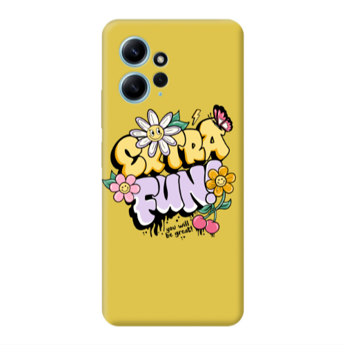 Xiaomi Redmi Note 12 4G Extra Fun Yellow Colored Silicone TPU Θήκη