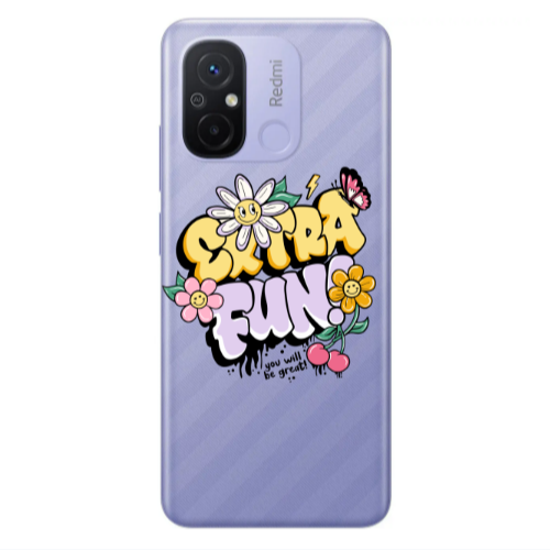 Xiaomi Redmi 12C Extra Fun Transparent Silicone TPU Θήκη