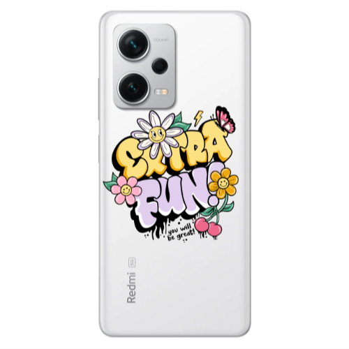 Xiaomi Redmi Note 12 5G Extra Fun Transparent Silicone TPU Θήκη