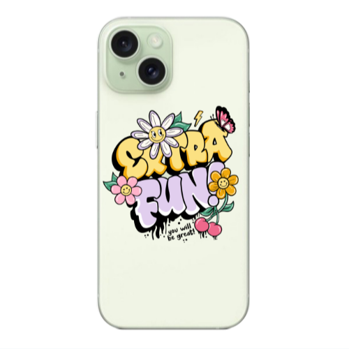 Apple iPhone 15 Extra Fun Transparent Silicone TPU Θήκη