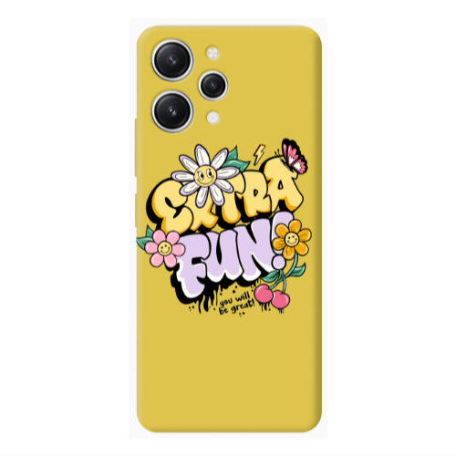 Xiaomi Redmi 12 Extra Fun Yellow Colored Silicone TPU Θήκη