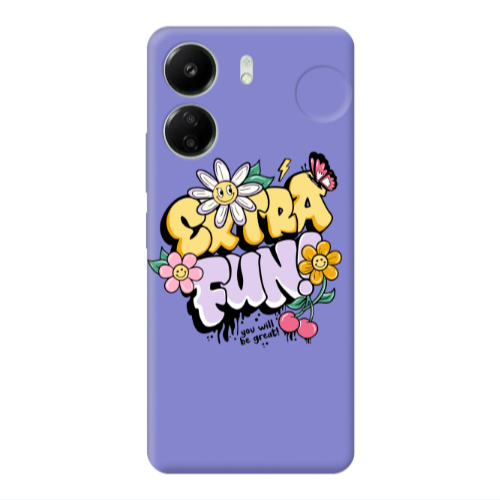 Xiaomi Redmi 13C Extra Fun Purple Colored Silicone TPU Θήκη