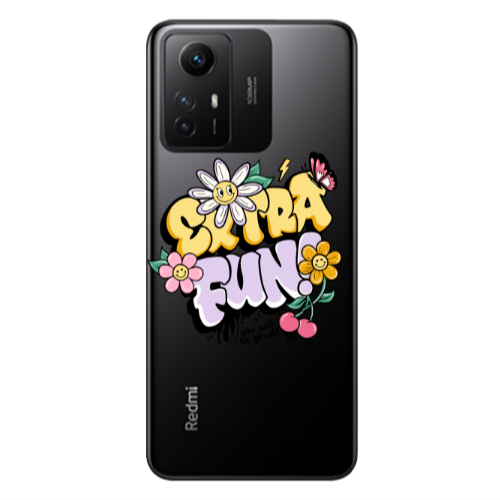 Xiaomi Redmi Note 12s Extra Fun Transparent Silicone TPU Θήκη