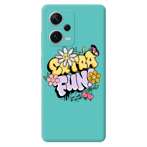 Xiaomi Poco X5 Extra Fun Turquoise Colored Silicone TPU Θήκη