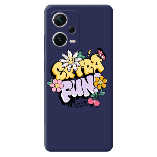 Xiaomi Poco X5 Extra Fun Dark blue Colored Silicone TPU Θήκη