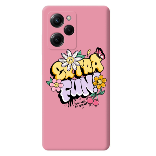 Xiaomi Poco X5 Pro Extra Fun Pink Colored Silicone TPU Θήκη