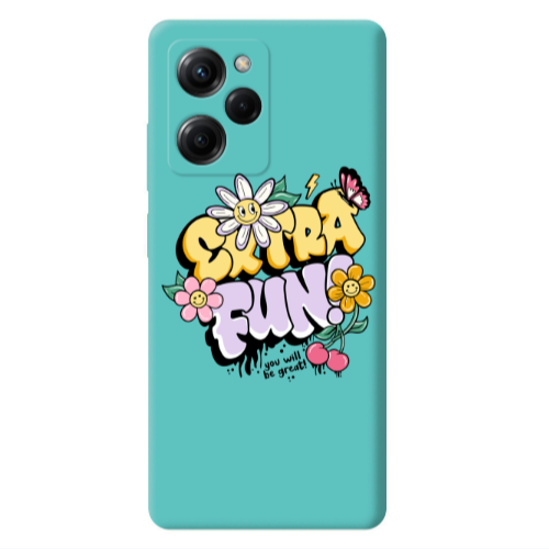 Xiaomi Poco X5 Pro Extra Fun Turquoise Colored Silicone TPU Θήκη