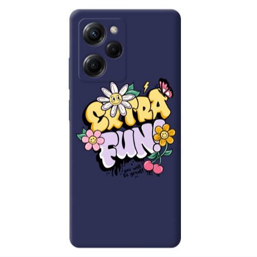 Xiaomi Poco X5 Pro Extra Fun Dark blue Colored Silicone TPU Θήκη